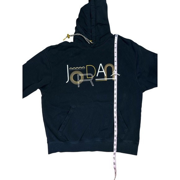 Nike Air Jordan Legacy 2 Hoodie Mens MEDIUM Black Fleece Sweatshirt - Picture 9 of 9